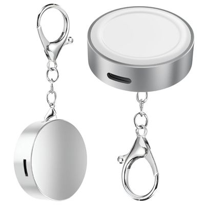 Cargador magnético portátil tipo llavero compatible con Apple Watch, con puerto dual Lightning/USB-C
