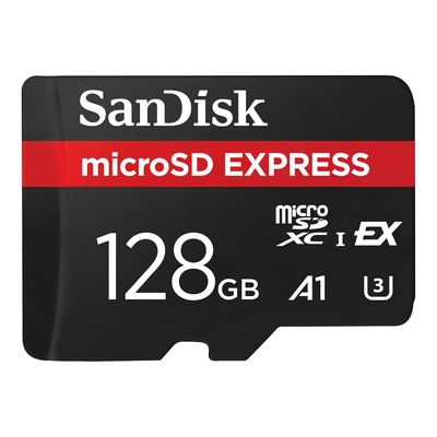 SanDisk microSD Express 128GB PCIe NVMe hasta 880 MB/s A1 SDSQXFN-128G-GN4NN