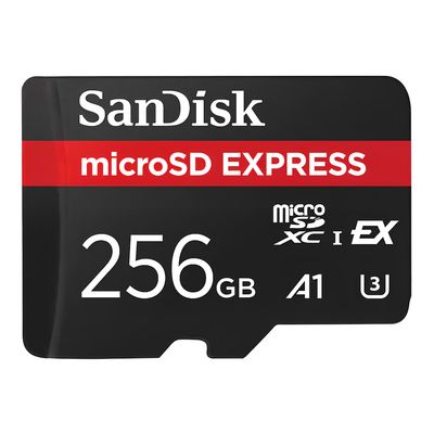 SanDisk microSD Express 256GB PCIe NVMe hasta 880 MB/s A1 SDSQXFN-256G-GN4NN