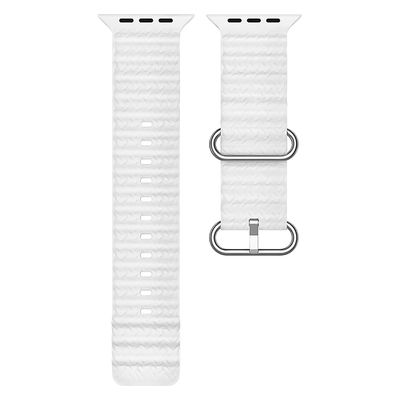 Correa silicona para apple watch 38 40 41 mm diseño textura redonda - BLANCO