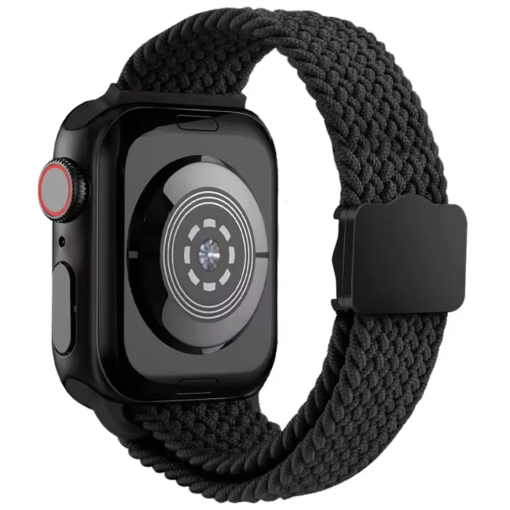 Correa nylon para apple watch 38 40 41 mm - NEGRO