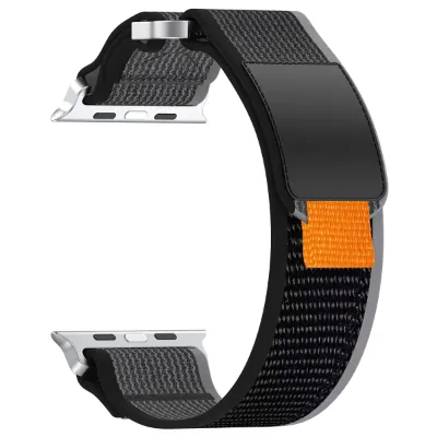 Correa nylon para apple watch 38 40 41 mm - NEGRO/GRIS