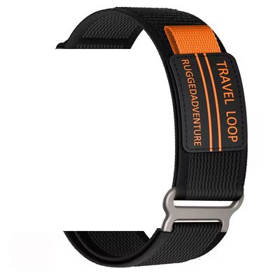 Correa nylon para apple watch 38 40 41 mm diseño bandera - NEGRO
