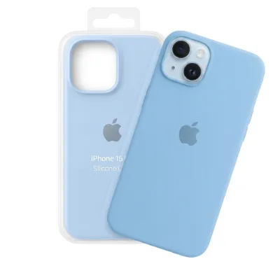 Funda de silicona para iPhone 14 Color Azul