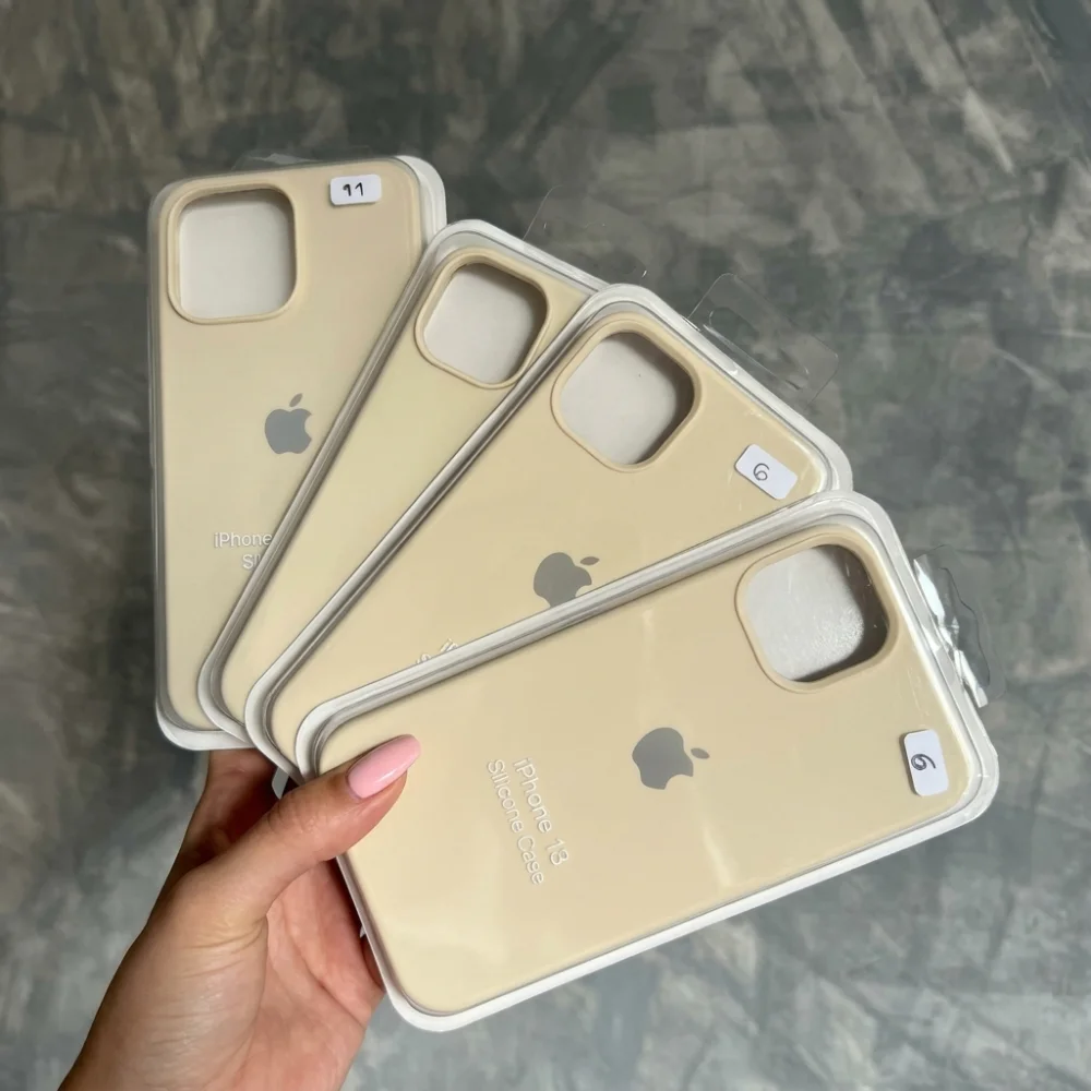 Funda de silicona para iPhone 14 Pro Color Beige