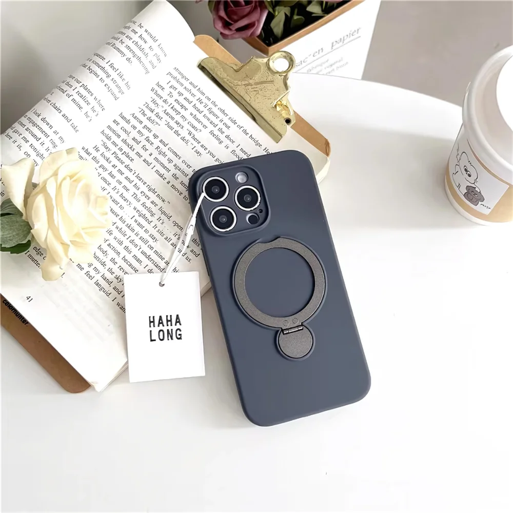 Funda de silicona para iPhone 15 Pro Max — Gris