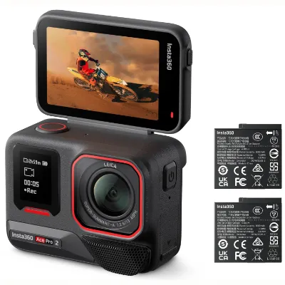 Cámara de acción Insta360 Ace Pro 2 8K con 2 baterías